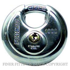 FEDERAL 1000S ROUND DISCUS PADLOCK SATIN STAINLESS