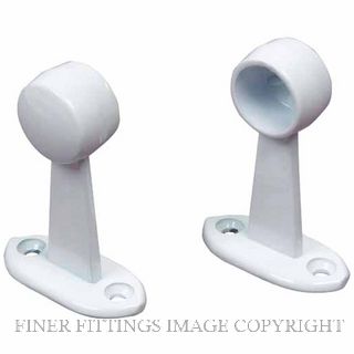 MILES NELSON 024 TOWEL BRACKET END 19MM WHITE