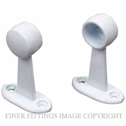 MILES NELSON 024 TOWEL BRACKET END 19MM WHITE