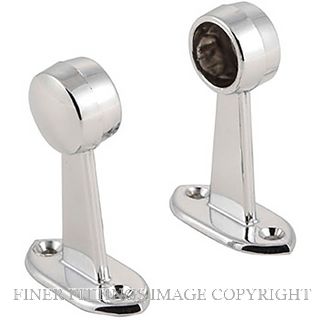 MILES NELSON 024 TOWEL BRACKET END 19MM SATIN CHROME