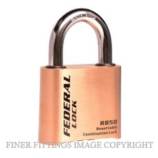 FEDERAL FDSRB50R BRASS COMBINATION PADLOCK