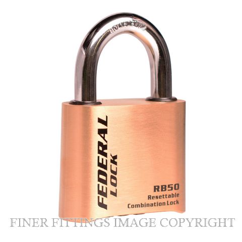 FEDERAL FDSRB50R BRASS COMBINATION PADLOCK