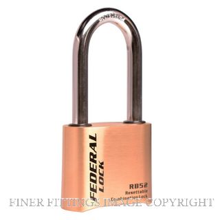 FEDERAL FDSRB52R BRASS COMBINATION PADLOCK