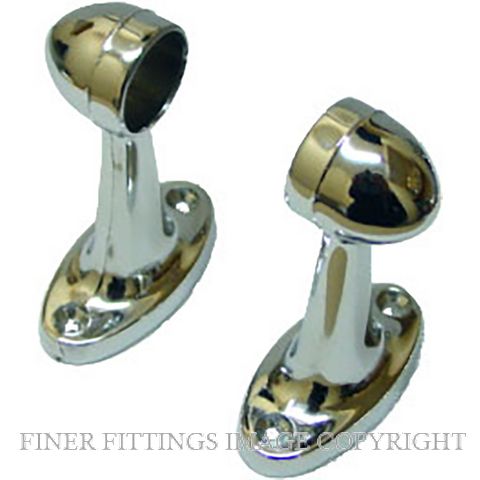 MILES NELSON 028 PILLAR ENDS 19MM CHROME PLATE