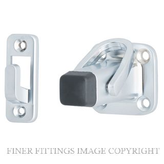 MILES NELSON 218 DOOR STOP SQUARE LATCH BACK 80MM SATIN CHROME