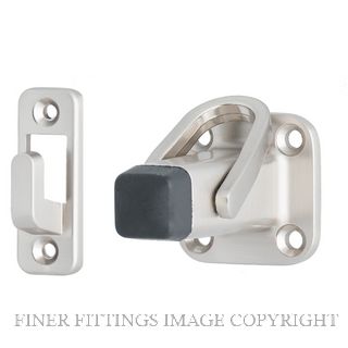 MILES NELSON 218 DOOR STOP SQUARE LATCH BACK 80MM SATIN NICKEL