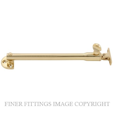 MILES NELSON 246 TELESCOPIC STAY 245MM  POLISHED BRASS