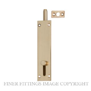 MILES NELSON FLUSH SLIDE BOLT 215 100MM   POLISHED BRASS