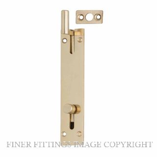 MILES NELSON FLUSH SLIDE NECKED BOLT 216 100MM   POLISHED BRASS