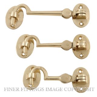 MILES NELSON 476 CABIN HOOK 08 X 70  POLISHED BRASS