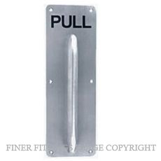 MILES NELSON 502 PULL PLATE WITH HANDLE ENGR PULL STAINLESS STEEL