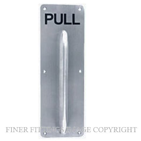 MILES NELSON 502 PULL PLATE WITH HANDLE ENGR PULL STAINLESS STEEL