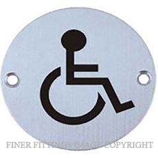 MILES NELSON 503PPTDIS SIGN DISABLED STAINLESS STEEL