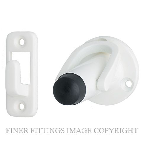 MILES NELSON 600 DOOR STOP LATCH BACK 80MM  WHITE