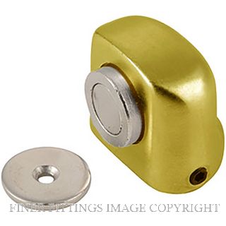 MILES NELSON 704 FLOOR MOUNTED DOOR HOLDER BRASS PLATED