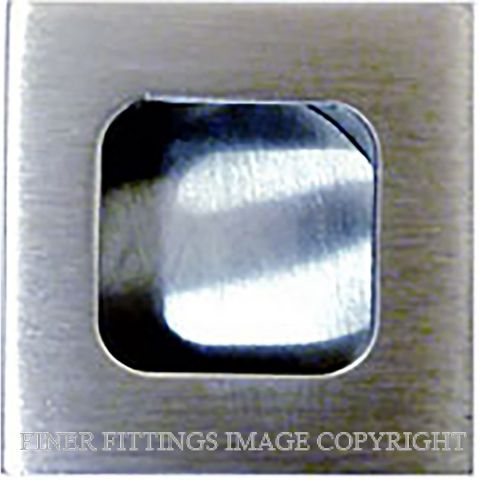 MILES NELSON 748 FLUSH FINGER PULL SQUARE 26MM STAINLESS STEEL