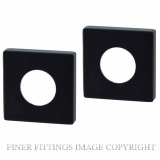 MNSCOVERBLK SQUARE ROSETTE PASSAGE&DUMMY (PAIR) MATT BLACK