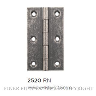 TRADCO HINGE - FIXED PIN RUMBLED NICKEL 89X50MM