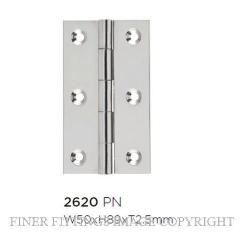 TRADCO TR2620-TR2624 FIXED PIN BRASS POLISHED NICKEL