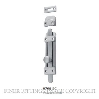 TRADCO 9769 TOWER BOLT SATIN CHROME