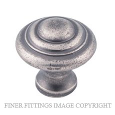 TRADCO 6436 - 6438 DOMED CABINET KNOBS RUMBLED NICKEL