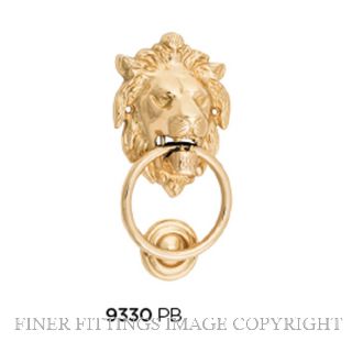 TRADCO 9330 LION DOOR KNOCKER POLISHED BRASS