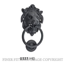 TRADCO 9333 LION DOOR KNOCKER MATT BLACK