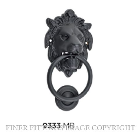 TRADCO 9333 LION DOOR KNOCKER MATT BLACK