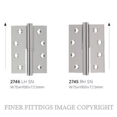 TRADCO 2745 - 2746 LIFT OFF HINGES SATIN NICKEL
