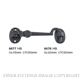 TRADCO 9676 CABIN HOOK 100MM MATT BLACK