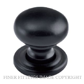 TRADCO 9562 CUPBOARD KNOB SB MATT BLACK 19MM