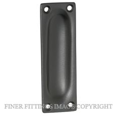 TRADCO 1584 FLUSH PULL MATT BLACK 28X88MM