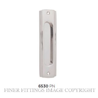 TRADCO 6530 SLIDING DOOR PULL POLISHED NICKEL 43X150MM