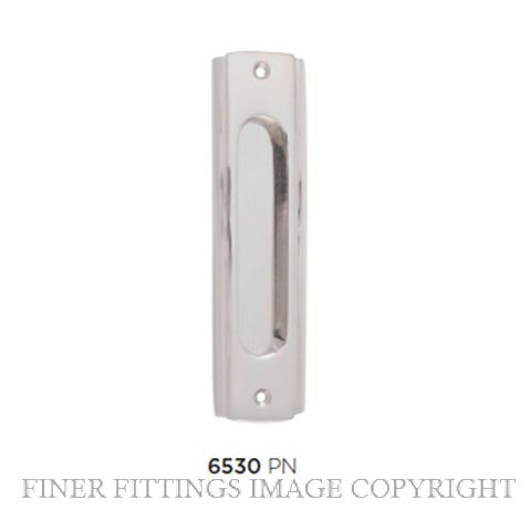 TRADCO 6530 SLIDING DOOR PULL POLISHED NICKEL 43X150MM