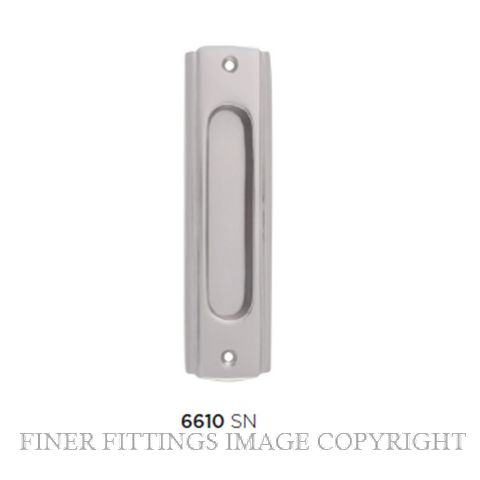 TRADCO 6610 SLIDING DOOR PULL SATIN NICKEL 43X150MM