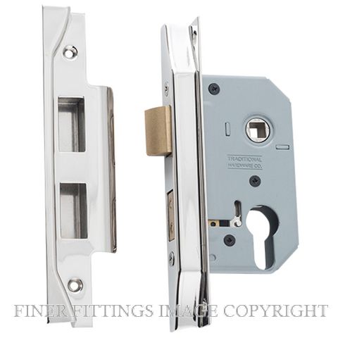 TRADCO 6166 - 6167 REBATED EURO LOCKS POLISHED NICKEL