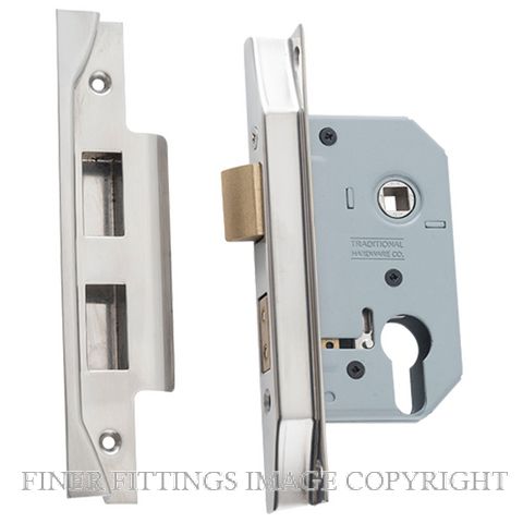 TRADCO 6174 - 6175 REBATED EURO LOCKS SATIN NICKEL