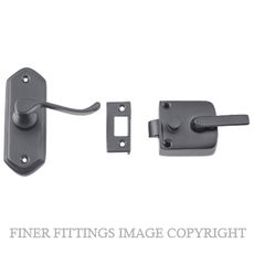 TRADCO 9637 SCREEN DOOR LATCH MATT BLACK R/H