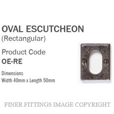 TASMAN FORGE TF ESC OVAL RECTANGULAR CYLINDER ESCUTCHEON