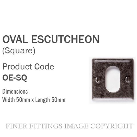 TASMAN FORGE TF ESC OVAL SQUARE CYLINDER ESCUTCHEON