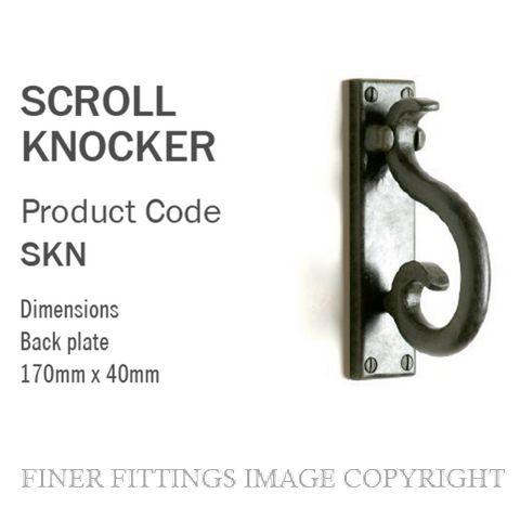 TASMAN FORGE TF SCROLL DOOR KNOCKER