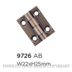 TRADCO 9726 - 9730 CABINET HINGES ANTIQUE BRASS