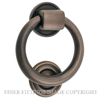 TRADCO 9321 DOOR KNOCKER-RING 100MM ANTIQUE BRASS