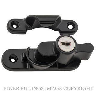 TRADCO 1837 LOCKING SASH FASTENER MATT BLACK