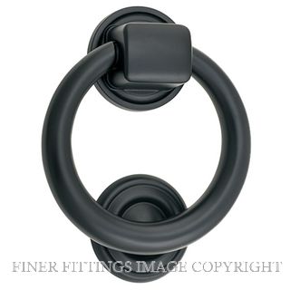 TRADCO 9323 DOOR KNOCKER-RING 100MM MATT BLACK