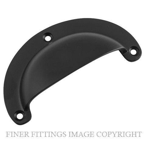 TRADCO 9693 DRAWER PULL PLAIN MATT BLACK