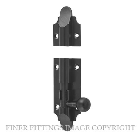 TRADCO VICTORIAN BARREL BOLTS MATT BLACK