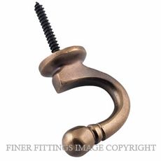 TRADCO 9815 SINGLE HOOK/TIE BACK ANTIQUE BRASS