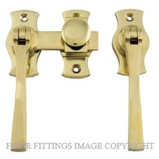 TRADCO 6460 FRENCH DOOR FASTENER - SQUARE POLISHED BRASS