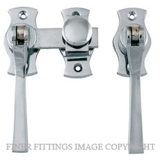 TRADCO 6463 FRENCH DOOR FASTENER - SQUARE CHROME PLATE